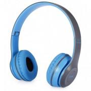 P47 Wireless Bluetooth Foldable Headset with Microphone-Blue