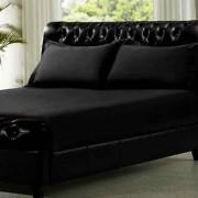 Black Dyed Single Bed Sheet Set-090A000L051Q