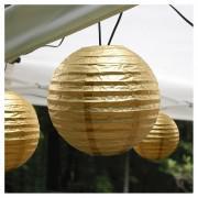 Pack of 3 Golden Paper Lanterns