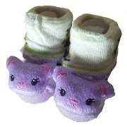 Cuby Baby Shoes-Purple Bear  - Cotton