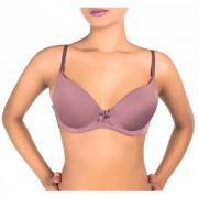 Crochet Touch Cage Cup Bra Set - Lavender Gray