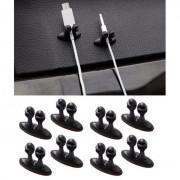 Pack Of 8-Car Wire Cable Holder-Black