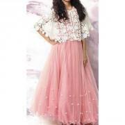 Baby Pink Party wear maxi dress